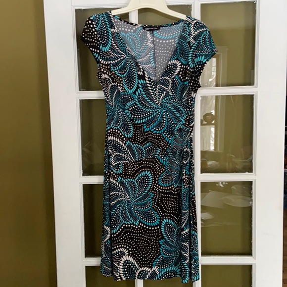 Jones New York Surplice Top Ruched Dress Women's Size 10 - Picture 1 of 4